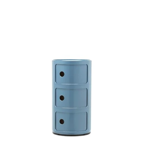 Limited-time offer: Kartell Componibili, 3 elements Cabinet, Sky blue, Ø 32 x H 58.5 cm from 150.17 £ to 150.17 £ (save 0.00%)