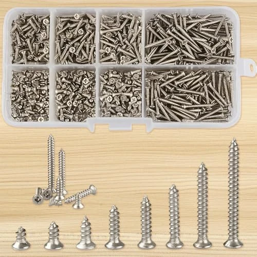 Offre limitée : Assortiment de 800 vis M2 en acier inoxydable - Vis à tête cruciforme pour meubles, armoires, bricolage de 5.41 € à 4.64 € (14% de remise)
