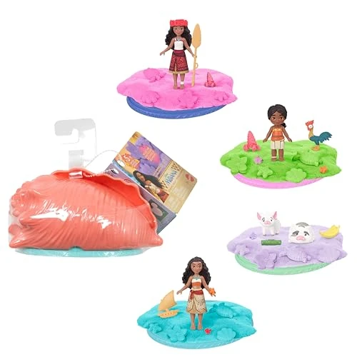 Offerta a tempo: Mattel Disney Oceania - Conchiglia Oceanica a Sorpresa, mini bambola o animaletto a sorpresa con conchiglia, sabbia modellabile e 3 accessori ispirati al film inclusi, 3+ anni, JJV43 - 17% da 12.63 € a 10.48 €