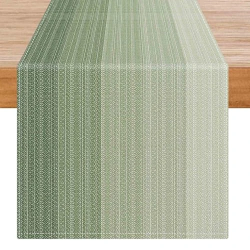 Avalune Bieżnik na stół nowoczesny zielony elegancki bieżnik na stół efekt lnu na stół nowoczesny na zewnątrz dekoracja stołu do dekoracji stołu do kawy kuchnia salon restauracja impreza 40 x 180 cm