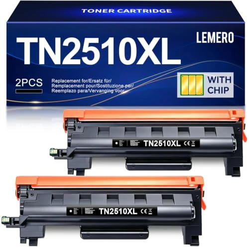 Offerta a tempo: Lemero TN2510XL Toner compatibile per Brother MFC-l2827dw MFC-l2800dw MFC-l2827dw hl-l2400dw mfc-l2835dw hl-l2400dwe mfc-l2860dwe dcp-l2660dw hl-l2445dw per 2510 toner (2 nero) - 13% da 39.99 € a 34.99 €