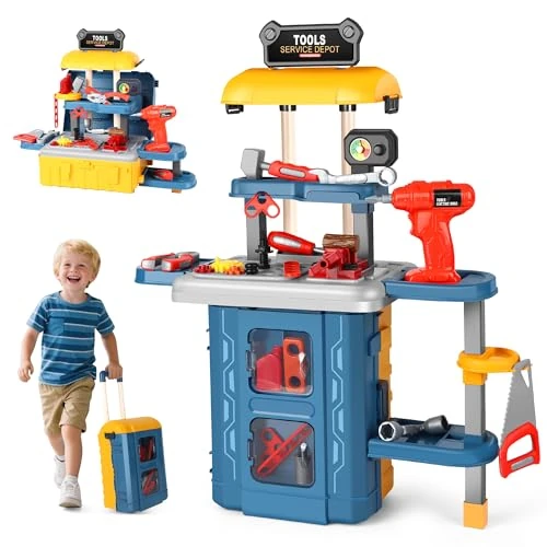 Warsztat Narzędziowy dla Dzieci, 46 Elementów, Zestaw Zabawkowy od 3 Lat