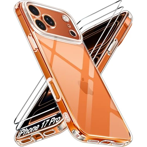 Oferta limitada: ivoler Anti-Amarillo Clara Funda para iPhone 17 Pro con 2 Piezas Cristal Templado, [Protección Militar] Carcasa Protectora Antigolpes Transparente Anti-Choques Bumper Case de 11.95 EUR a 7.41 EUR (ahorro 38%)