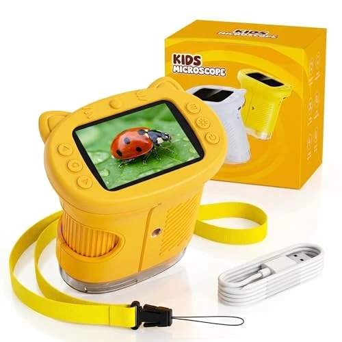 Limited-time offer: OAEBLLE Kids Microscope, 4K 1000X Zoom, 2.4" Screen, STEM Toy for Ages 4-8 from 35.97 £ to 28.46 £ (save 21%)