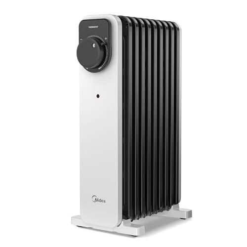 Offerta a tempo: Midea Termoconvettore a Olio, 2000W, 9 alette, Controllo a Manopola, Termostato Regolabile, 3 Livelli di Calore, Protezione da Ribaltamento e Surriscaldamento, Ultra Silenzioso per Ufficio e Casa - 28% da 59.90 € a 42.99 €