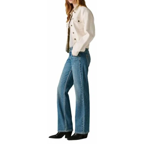 Zeitlich begrenztes Angebot: Pepe Jeans Damen Straight Jeans LW Venus Jeans, Blau (Denim-4VB), 30W / 30L von 89.00 € auf 70.47 € (21% Rabatt)