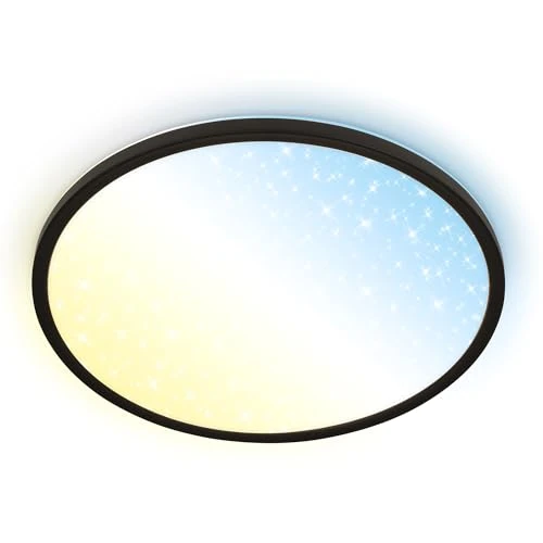 Limited-time offer: BRILONER - LED Panel with Remote Control, dimmable, Starry Sky, CCT Warm to Cold White, Ceiling Light, LED Light Panels, Living Room, Lounge, 37.5x4.5cm, Black from 41.12 £ to 41.12 £ (save 0.00%)