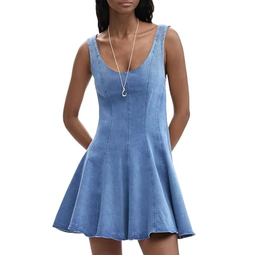 Offerta a tempo: Desigual Donna Abito Skater Effetto Denim. - 17% da 89.95 € a 74.80 €