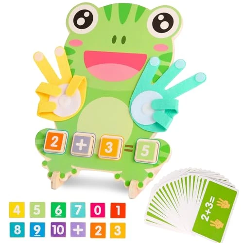 Tijdelijke aanbieding: Montessori Leerspellen voor 3 4 5 6 Jaar, Houten Rekenrek Optellen & Aftrekken Speelgoed voor Kinderen 3-6 Jaar — Cadeau voor Jongens & Meisjes 4 5 6 Jaar van 13.99 EUR naar 11.89 EUR (korting 15%)