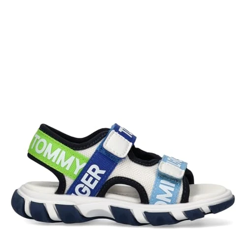 Offre limitée : Tommy Hilfiger sandales enfant à double scratch, Kyle, Multicolor, 27 de 53.86 € à 53.86 € (0.00% de remise)
