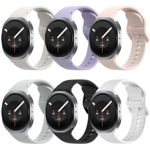 Offre limitée : TiMOVO Bracelet Compatible pour Samsung Galaxy Watch 9/8 40mm 44mm/Classic | 6 Pièces Galaxy Watch 8 Classic 46mm (2026/2025), Sport Bracelet Remplacement Silicone Souple pour Homme Femme, M/L de 18.99 € à 18.99 € (0.00% de remise)