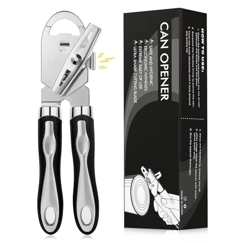 Oferta limitada: Diboniur Abrelatas Manual, 3 en 1 Abridor de Latas, Acero inoxidable (Negro) de 10.90 € a 10.90 € (ahorro 0.00%)