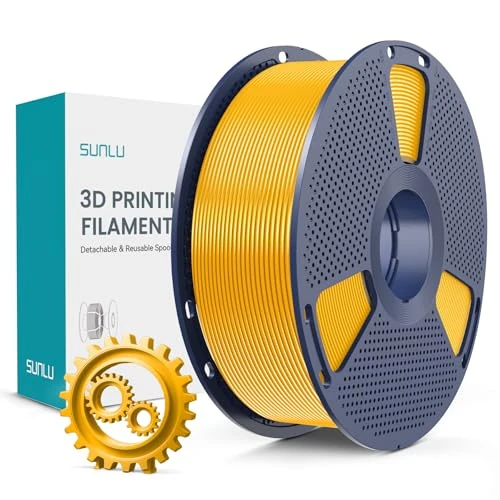 SUNLU PLA+ Filament 1.75mm, Mayor Durabilidad y alta Resistencia, Filamento PLA Plus para impresoras 3D FDM, bobina de 1KG, pla+ Dorado