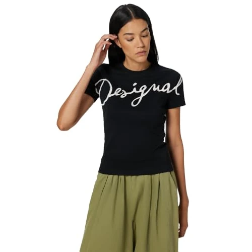Oferta limitada: Desigual Camiseta Manga Corta de la colección Mujer, Negro, XS de 29.95 € a 24.59 € (ahorro 18%)