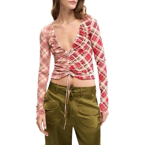 Offre limitée : Desigual T-Shirt à Manches Longues de la Collection pour Femme, Rose, Taille XL de 45.19 € à 41.08 € (9% de remise)