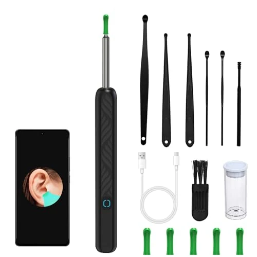 Zeitlich begrenztes Angebot: Otoskope, 1080P WiFi Ohrreiniger, wasserdichtes Endoskop mit 6 LED-Leuchten von 11.99 € auf 11.99 € (0.00% Rabatt)