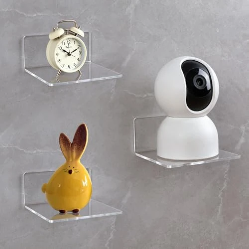 Offerta a tempo: AYESY Mensola da Muro Acrilico, 3 Pezzi Bagno da Parete Moderne Senza Foratura Montaggio Fortemente Mensola Adesiva per Cameretta Cucina Salotto Scaffali Libri Trasparente Acrilico piazza - 36% da 16.99 € a 10.82 €