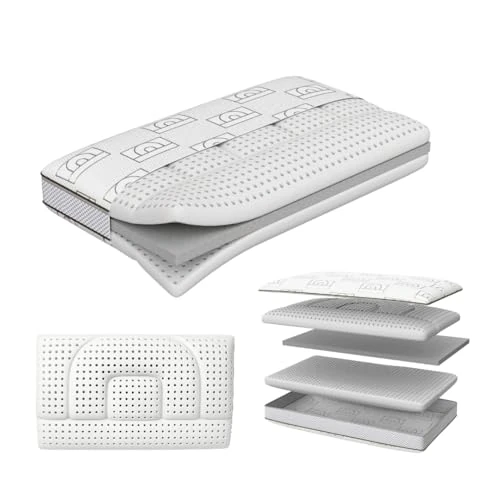 Oferta limitada: Wellness Pillow Milano Almohada cervical ortopédica de espuma viscoelástica ajustable (4 alturas 7/9/14/16 cm) – Alivia el dolor, antitirronquidos, transpirable, funda lavable de 155.80 € a 155.80 € (ahorro 0.00%)