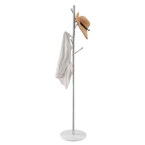 Zeitlich begrenztes Angebot: VEVOR Garderobenständer, 370x370x1730 mm, Kleiderständer mit stabilem Marmorsockel & 8 Haken, Jackenständer Baumform für Eingangsbereich, Büro, Wohnzimmer, Kleiderstange für Mäntel, Hüte von 45.99 € auf 45.99 € (0.00% Rabatt)