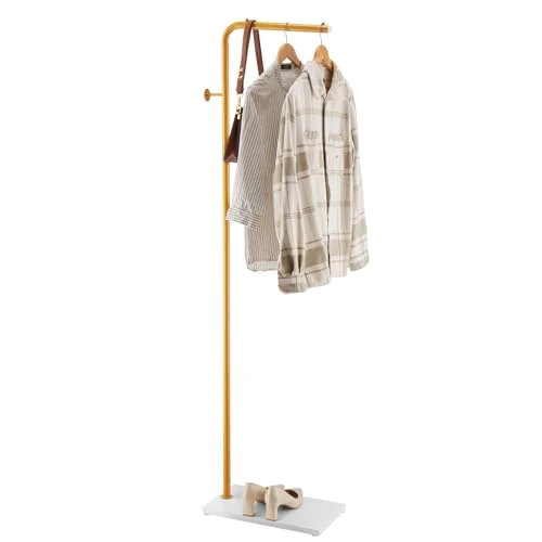 Oferta limitowana: VEVOR Wieszak na ubrania z podstawą kwarcową i 3 okrągłymi haczykami, kształt 7, idealny do wejścia, sypialni i salonu, stylowy wieszak na płaszcze i kapelusze i torby, 450 x 250 x 1700 mm z 188.00 zł na 188.00 zł (oszczędź 0.00%)
