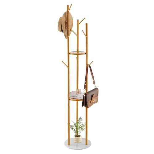 Offerta a tempo: VEVOR Appendiabiti da Terra 340 x 340 x 1700 mm Appendiabiti Indipendente con Base in Pietra di Quarzo e 9 Ganci, per Ingresso, Camera da Letto, Ufficio, Soggiorno, per Cappotti, Cappelli, Sciarpe - 0.00% da 50.90 € a 50.90 €