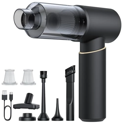 Offerta a tempo: Aspirapolvere Auto, 16000Pa Aspirabriciole Senza Fili, Aspirapolvere per Auto110000RPM Aspiratore e Soffiatore con Motore Brushless, Mini Aspirapolvere Senza Fili per Auto Casa Ufficio Peli Domestici - 43% da 49.99 € a 28.49 €