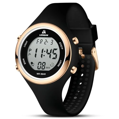 LN LENQIN Orologi da donna Orologi da donna Orologi sportivi cronografi impermeabili per donne Cinturino in silicone con luminescenza/data/settimana/mese