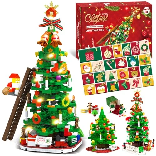 Offerta a tempo: Calendario dell'Avvento 2025 & Decorazione Natalizia Fai da Te, 24 Mattoncini Albero di Natale con Lucine - Conto alla Rovescia Creativo per Bambini e Famiglia - 44% da 35.99 € a 19.99 €