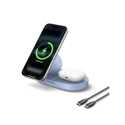 Offerta a tempo: UGREEN Zapix 2 in 1 Caricatore Wireless iPhone Magsafe Qi2 15W (Blu) - 15% da 29.99 € a 25.64 €