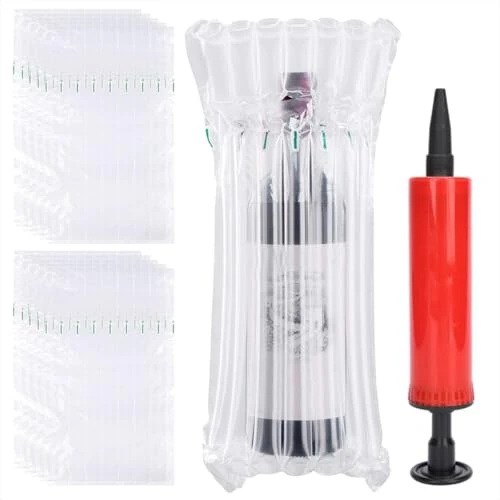 10 pezzi Protezione Bottiglie Vino, Riutilizzabili Sacchetti Gonfiabili per Bottiglie, Confezione Gonfiabile di Vino con Pompa Per trasporto un Imballaggio e un Trasporto Sicuri