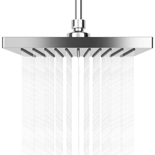Offerta a tempo: AiQInu Soffione Doccia piazza da 20 cm, Soffione Doccia Anticalcare, Testa Doccia Tonda ad Alta Pressione in Inox 304,Soffione a Pioggia ad Alta Pressione - 0.00% da 26.99 € a 26.99 €