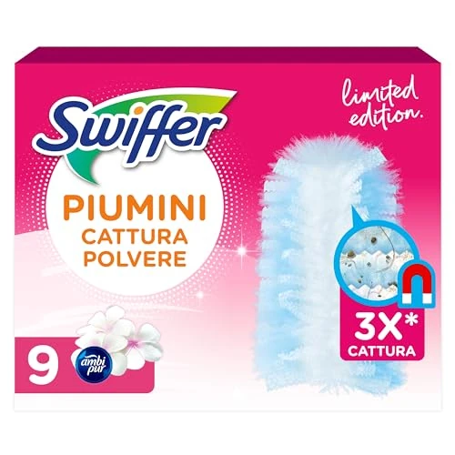 Swiffer Duster Duvets Dust Catch, 9 Duvets, Pink, Catches and Traps Dust and Dirt, Reaches the Hardest Points of the House, Maxi Size