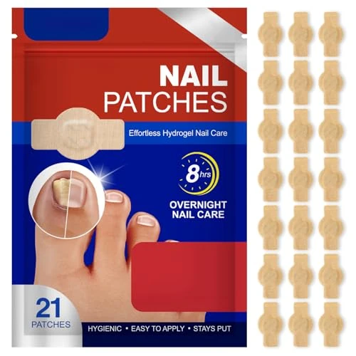 21 Parches Fungal Nail Patches, Parches Uñas Hongos, Parches para Hongos en las Uñas Parches de Reparación para Uñas DañAdas y la Apariencia de Uñas Decoloradas