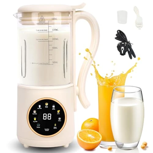 Offerta a tempo: Macchina per Latte di Soia, 1400ml Automatico Multifunzionale Macchina - 81% da 64.99 € a 12.35 €