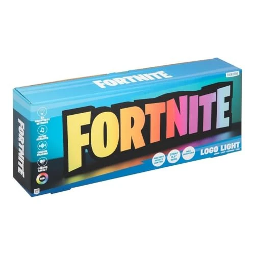 Offerta a tempo: Fortnite - Luce RGB con logo che cambia colore, con licenza ufficiale, lampada da gioco con telecomando, display a parete o scrivania, alimentata tramite USB, decorazione per la casa per i giocatori | - 0.00% da 31.26 € a 31.26 €