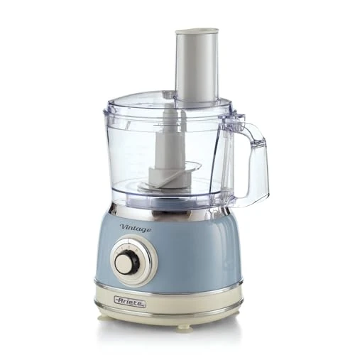 Ariete 1781 Vintage Kitchen Processor, 1000 W, 2.1 L Capacity, Dough Preparation, Sky Blue