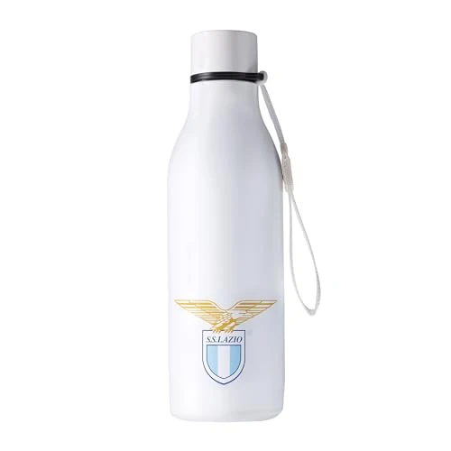 Offerta a tempo: Only4fan S.r.l. Borraccia termica in Acciaio Doppia Parete con laccetto SS Lazio prodotto ufficiale, bianca - 13% da 24.99 € a 21.74 €