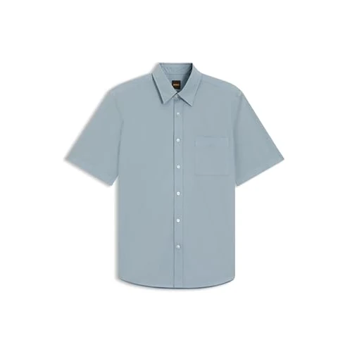 Offerta a tempo: Boss Maglietta da Uomo, Light/Pastel Blue 458, S - 34% da 79.95 € a 52.42 €