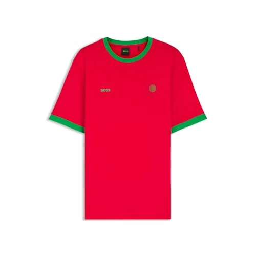 Limited-time offer: BOSS Men's Ts_bb BC Lux Tee T-Shirt, Open Red 647, M from 41.25 £ to 24.38 £ (save 40.9%)
