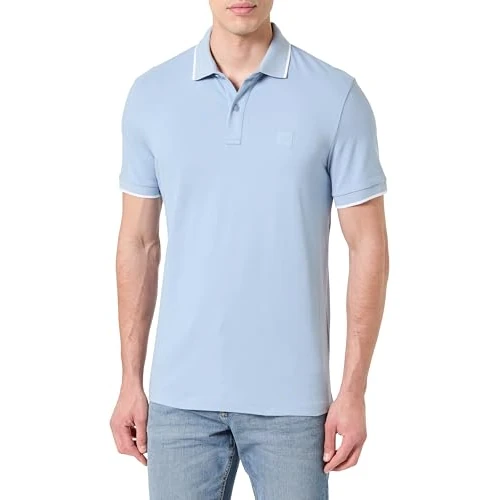 Oferta limitada: Boss Polo para Hombre, Light/Pastel Blue 458, L de 124.97 € a 43.05 € (ahorro 65.55%)