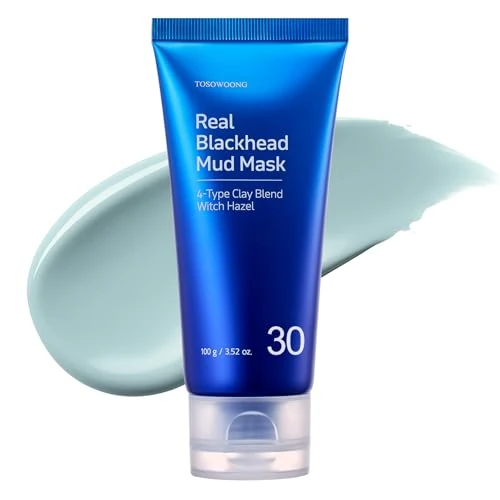 Offerta a tempo: TOSOWOONG Real Blackhead Mud Mask, Maschera all'Argilla Purificante per Viso e Naso – Maschera al Fango Coreana, Cura Pori, Deep Clean, Effetto Rinfrescante & Controllo del Sebo, 100 g / 3.52 oz. - 33% da 31.53 € a 21.12 €