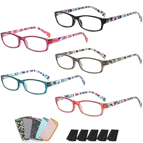 Suertree Lesebrille fur Damen Modern Blaulichtfilter Lesehilfe Federscharnier Augenoptik Brille mit 0,5-4,0 Dioptrien