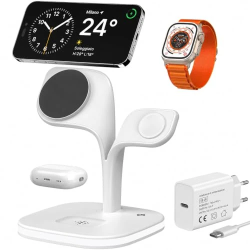 Offerta a tempo: EXW Caricatore Wireless Magnetico 3 in 1 per iPhone, Apple Watch e AirPods - 25% da 37.99 € a 28.49 €