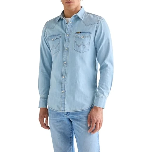 Offerta a tempo: Wrangler, Maglietta da Uomo, Western Shirt - 30% da 69.95 € a 48.97 €