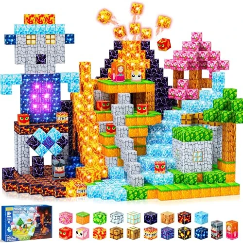 Offre limitee: COOLJOYA Construction Magnetique Enfant Cube Magnétique 150 Pièces,Ensemble de Cubes de Construction Magnétiques, Jouet créatif Montessori pour Enfants à partir de 4 Ans de 65.99 EUR a 36.99 EUR (economie 44%)