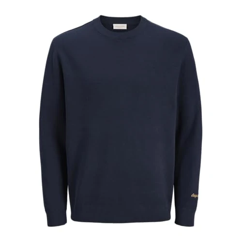 Limited-time offer: JACK & JONES Men's Jornorrebro Light Knit Crew Neck Sn, Sky Captain, L from 23.84 £ to 23.84 £ (save 0.00%)