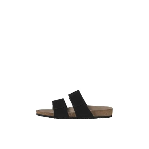 Offerta a tempo: JACK & JONES, Jfwmalta Suede Sandal Uomo, Nero, 44 EU - 5% da 28.10 € a 26.60 €