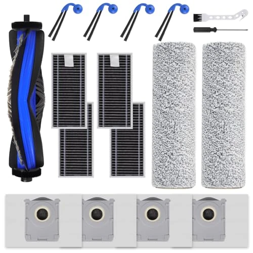Offerta a tempo: Spofan Accessori di Ricambio Compatibili con ECOVACS DEEBOT X9 PRO OMNI, T80S OMNI Robot Aspirapolvere, 1 Spazzola Principale, 4 Filtri, 4 Spazzole Laterali, 2 Panni Roller, 4 Sacchetti Antibatterici - 31% da 27.98 € a 19.19 €