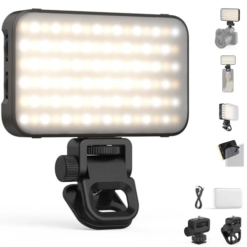 Offerta a tempo: NEEWER ENTRY LEVEL VERSION Luce Selfie per iPhone Telefono, 2500-9000K CRI80 2000mAh Ricaricabile, Fill Light Plastico con Clip per Trucco Stream Riprese Videoconferenza Laptop Computer, N15 - 0.00% da 33.99 € a 33.99 €