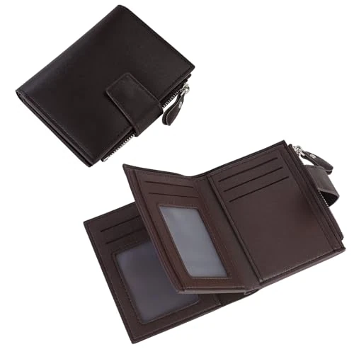 Offerta a tempo: Feelorna Portafoglio da uomo, grande capacità, in pelle PU, con chiusura lampo, portamonete, porta carte di credito, con 11 scomparti per carte di credito e 2 scomparti per carta d'identità, Colore - 40% da 14.59 € a 8.69 €